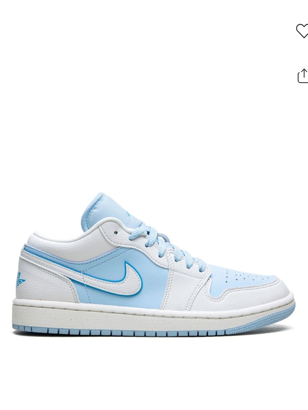 Nike Jordan 1 Low SE Ice Blue Size 8.5